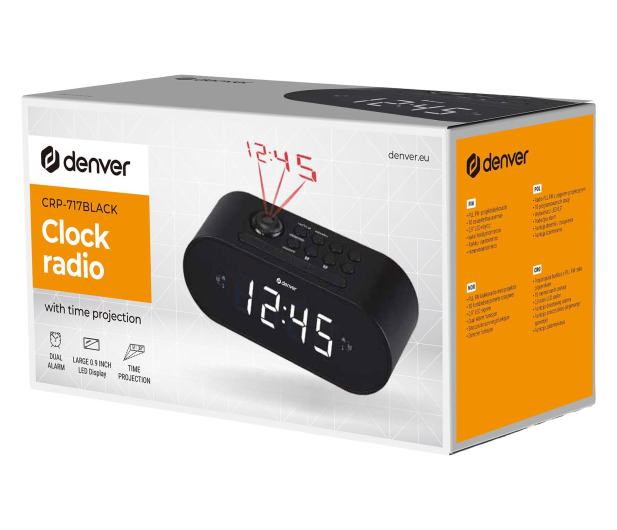 Denver Radiobudzik Denver CRP-717B z projektorem czasu - 1535091 - zdjęcie 7
